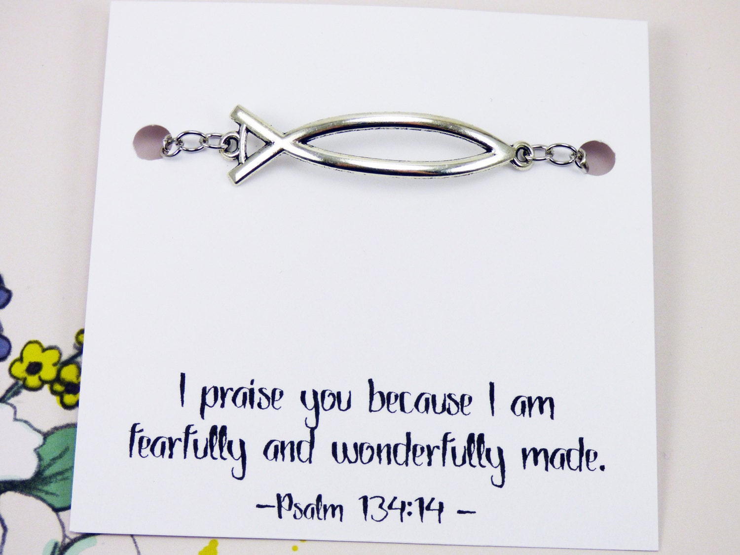 Christian Fish Bracelet religious bracelets scripture Etsy