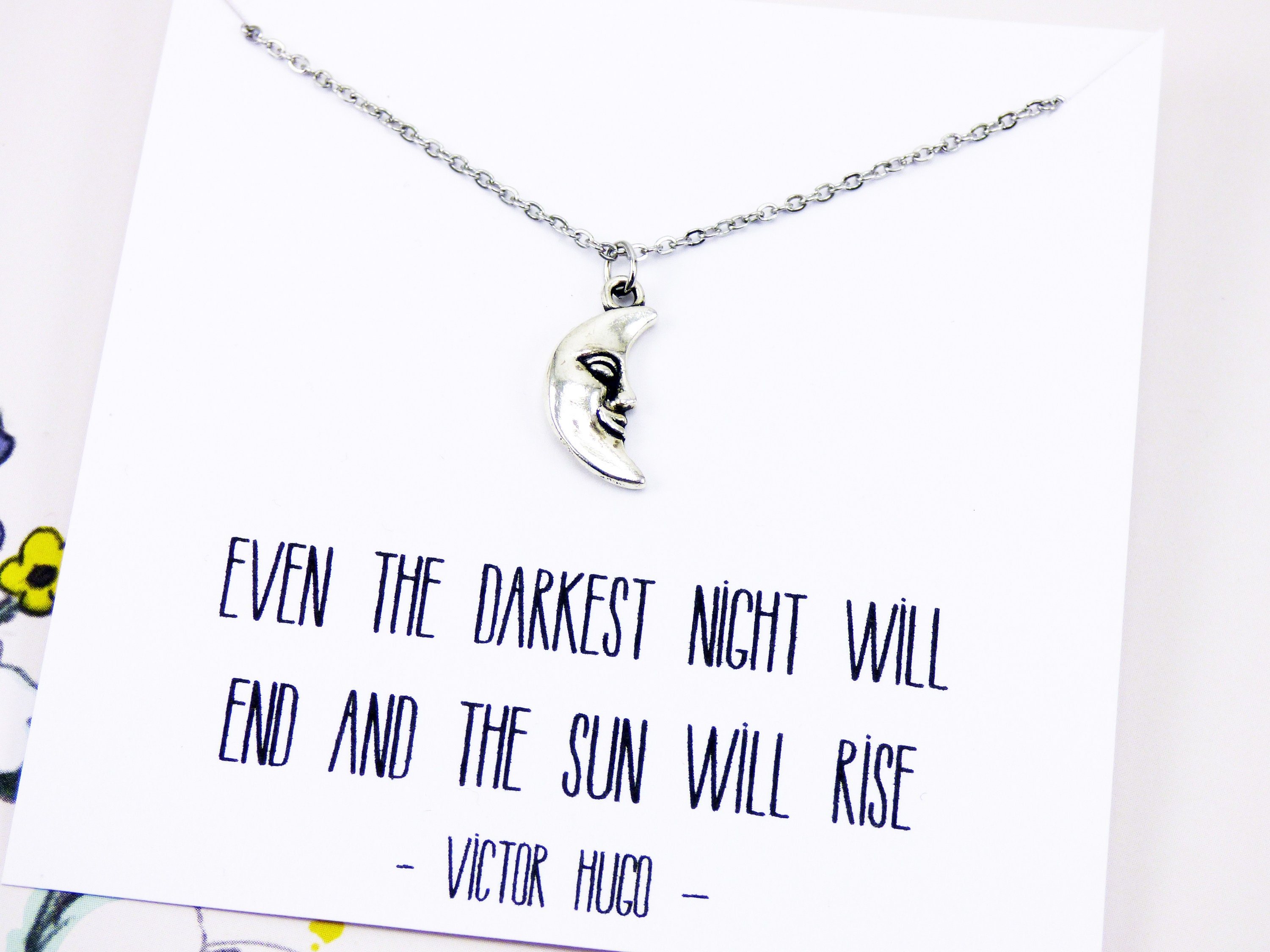 Silver Moon Necklace Moon Jewelry With 