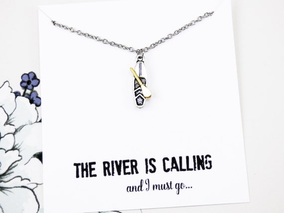 Kayak Necklace Gifts For Kayakers River Jewelry Gift Ideas For Kayakers Motivational Gifts For Her Inspirational Jewelry Meaningful