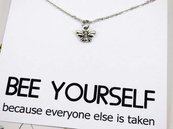 Honey Bee Necklace With Meaning Encouragement Jewelry Meaningful