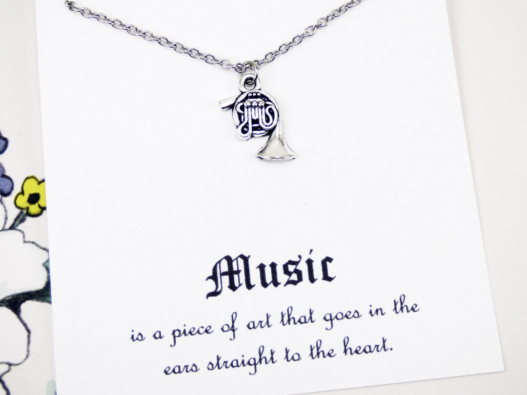 French Horn Necklace, French Horn Gifts Ideas, Jewelry French Horn