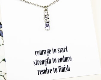 Marathon Necklace, marathon runner gifts, running jewelry, motivational, running gifts for her, inspirational necklace, strength, under 15