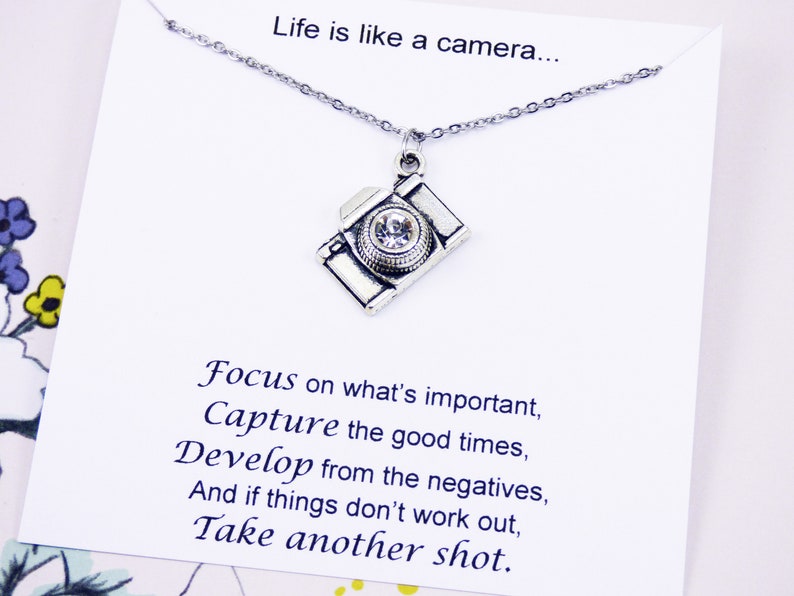 Silver Camera Necklace camera jewelry photographer life image 0