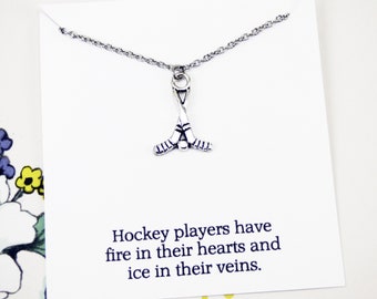 Hockeyhalsband, personliga ishockeypresenter, hockeysmycken, personliga presenter till hockeyälskare, present till sporttränare, inspirerande, meningsfullt