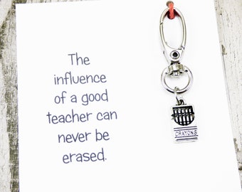 Crayon Keychain, cute teacher gifts, thank you teacher keychain, teacher appreciation gifts, male teacher gifts back to school, personalized