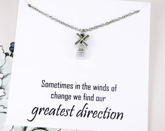 Windmolen Ketting, Nederlandse sieraden, Holland, inspirerende sieraden met betekenis, betekenisvolle kettingen, afstuderen, reislust ketting, reizen