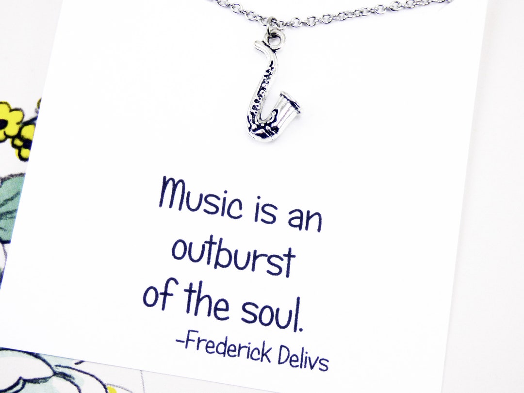 Saxophone Necklace, Gifts for Saxophone Players, Gifts for Jazz Lovers