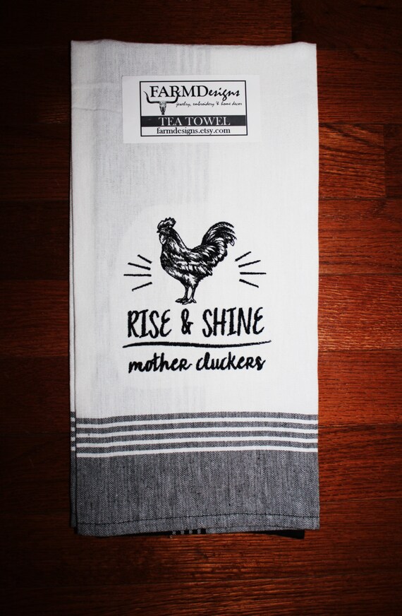Rooster Kitchen Decor Rise And Shine Mother Cluckers Etsy