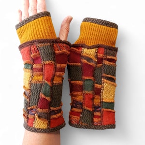 gevoerde vingerloze handschoenen armwarmers polswarmers op verzoek gemaakt image 5