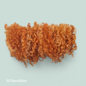 Limited edition! GINGER-MIX Organic Wensleydale Hair, Handdyed Locks for Dolls, Natural Fiber Hair, Doll Making Essentials, DIY Projects
