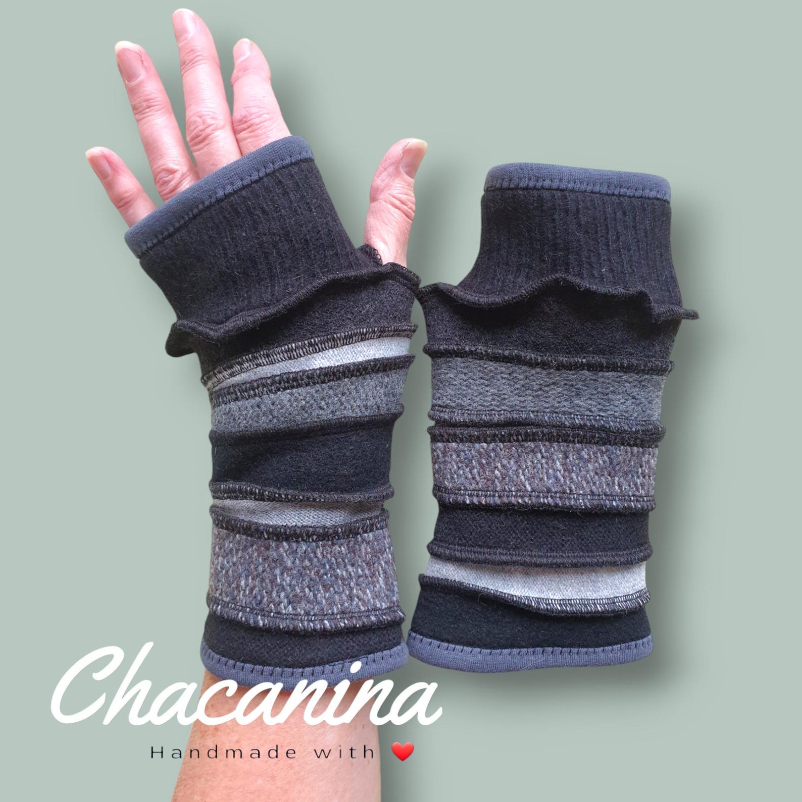 1 paar Grunge handschoenen, Goth winter gebreide handmanchetten, Y2K armwarmers, gescheurde EMO handschoenen, vingerloze handschoenen voor Halloween, party, hiphop, cosplay