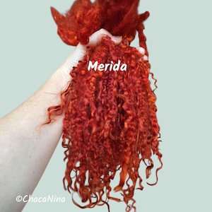 Handdyed Wensleydale Doll Hair, Organic Locks, Doll Making Supplies, Natural Fiber, Arts and Crafts, DIY Hair
