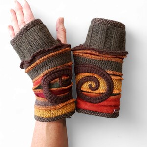 gevoerde vingerloze handschoenen armwarmers polswarmers op verzoek gemaakt image 7