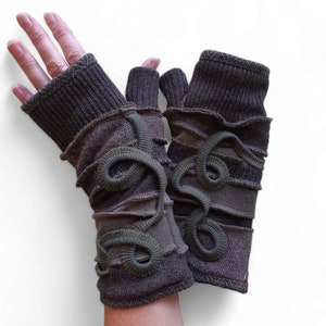 gevoerde vingerloze handschoenen armwarmers polswarmers op verzoek gemaakt image 6