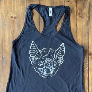 Bat Face Women&#39;s Tank - Hand Screen Printed