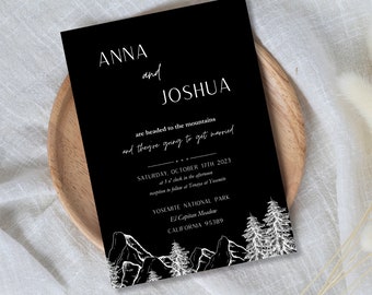 Going to the Mountains Wedding Invitation - National Parks Wedding Invitation