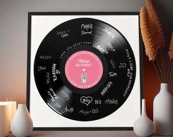 Mothers Day Record Guest Book | Personalized Birthday Gift | Mom you rock | Gifts for mum | Gift for nana | Gift Ideas Mothers Day | Grandma