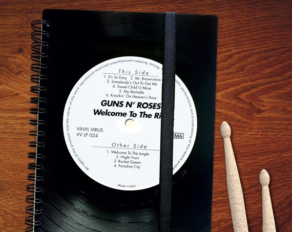 Notizbuch aus Schallplatte | Notenheft | Tagebuch | liniert | blanko | Buch aus Vinyl | Phonoboy | Upcycling