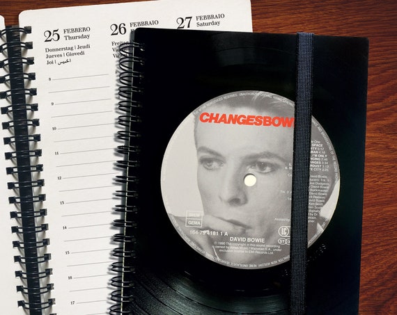 Vinyl Taschenkalender 2023 A5 | Upcycling Kalender aus Schallplatte | Musikliebhaber Geschenk | DJ Geschenk