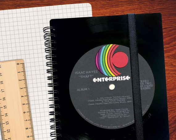 Vinyl A5 Notizbuch kariert | liniert | blanko Schallplatten | Upcycling Buch | Geschenk für Mathe Lehrer
