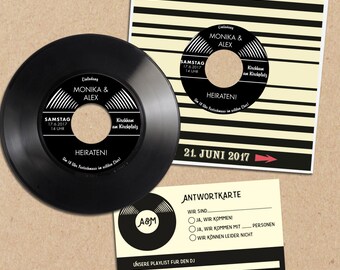 Record Invitation Etsy