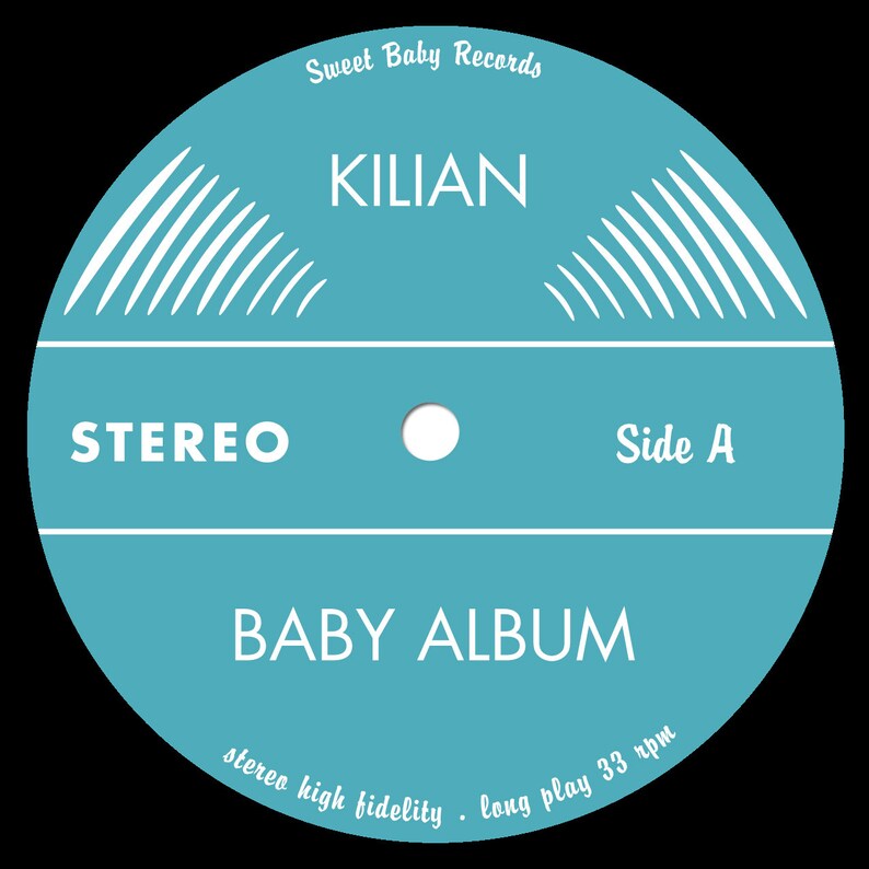 Baby Shower Gift Personalized Baby Album Vinyl Baby Guest Etsy