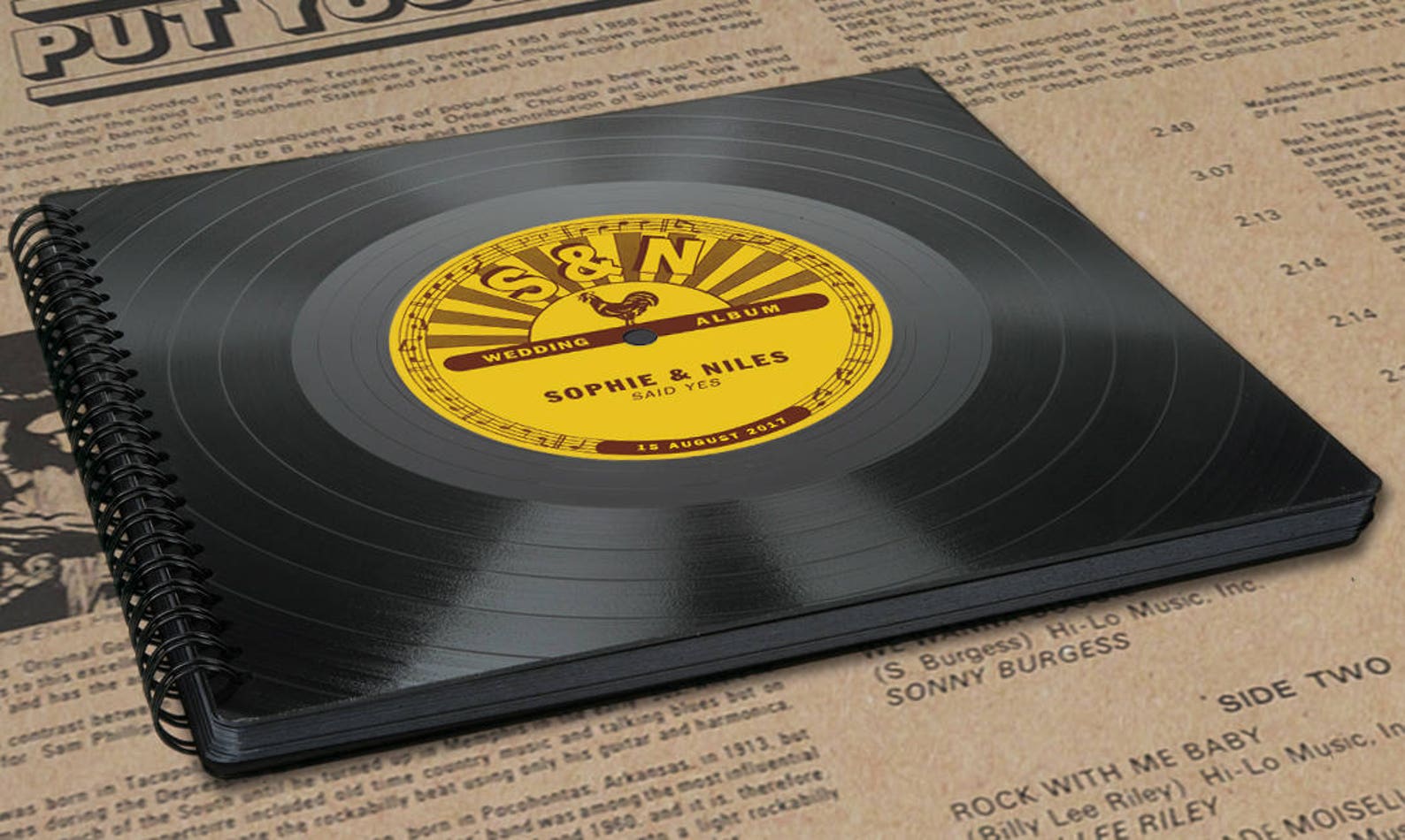 Personalized Music Gift Photo Album made from Record Gift Etsy