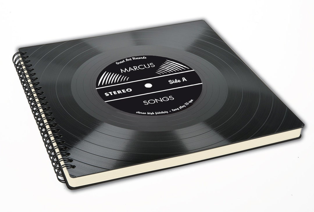 Sketchbook Made From Record Notebook Gift for Boyfriend Etsy