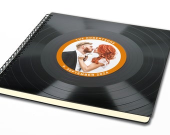 Guest Book personalized made of Record | Wedding Gift | Gift for Bridal Couple | Gift Bridal Pair | Retro Wedding Decor | Musik Wedding