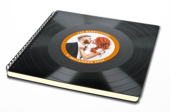 Gästebuch personalisiert aus Schallplatte | Hochzeitsgeschenk | Geschenk zur Hochzeit | Geschenk für Brautpaar | Retro Hochzeit Deko