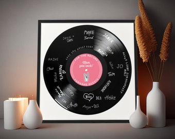 Mothers Day Record Guest Book | Personalized Birthday Gift | Mom you rock | Gifts for mum | Music Gift | Gift Ideas Mothers Day | Cool Gifts