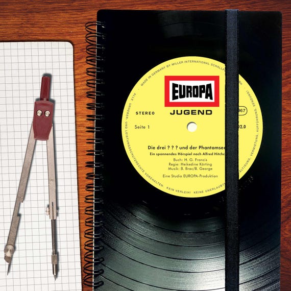 Wochenplaner 2025 aus Vinyl A5 | Nachhaltiger Taschenkalender |  Geschenk für Musiker | Wochenkalender | Schallplattenkalender | Upcycling