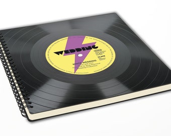 80s Guest Book made from Record | Alternative Wedding | 80s Wedding | Music Photo Book | Wedding Album | Vinyl