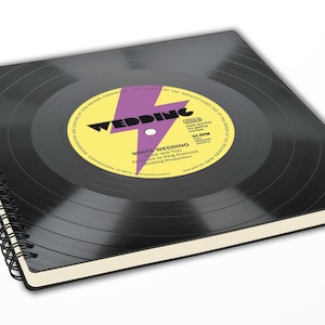 Wedding Guestbook made out Vinyl, Music Wedding, Custom Guest Book, Personalized Guest Book, Unique Guest Book, Wedding Photo Book