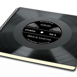 Photo Album made from Record personalized | Wedding Album | Personalized Wedding Gift | Retro Music Wedding Present | Gift Bridal Couple