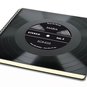 Customized Music Journal From Record | Art Sketchbook | Notebook ...