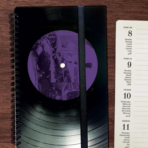 Nachhaltiger Taschenkalender 2025 | Vinyl A5 Planer | Schallplatte | Upcycling Kalender |  Geschenk Musiker | Nachhaltige Geschenkidee