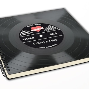 Retro Guest Book made of Vinyl | Alternative Birthday Gift | Personalized Music Gift | Retro Party Decor | Individual Record