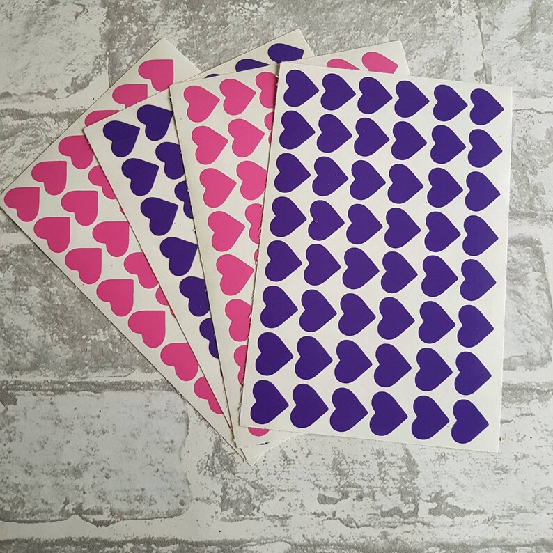 96 Heart Stickers Heart Stickers For Planner Vinyl Stickers Etsy