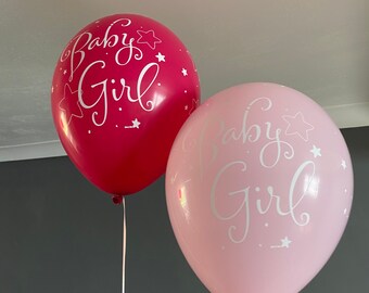 Pink New Baby Girl Balloons, Baby Shower Decorations Girl, Gender Reveal Party, Welcome Baby, Hello Baby, Christening, Balloon Bouquet
