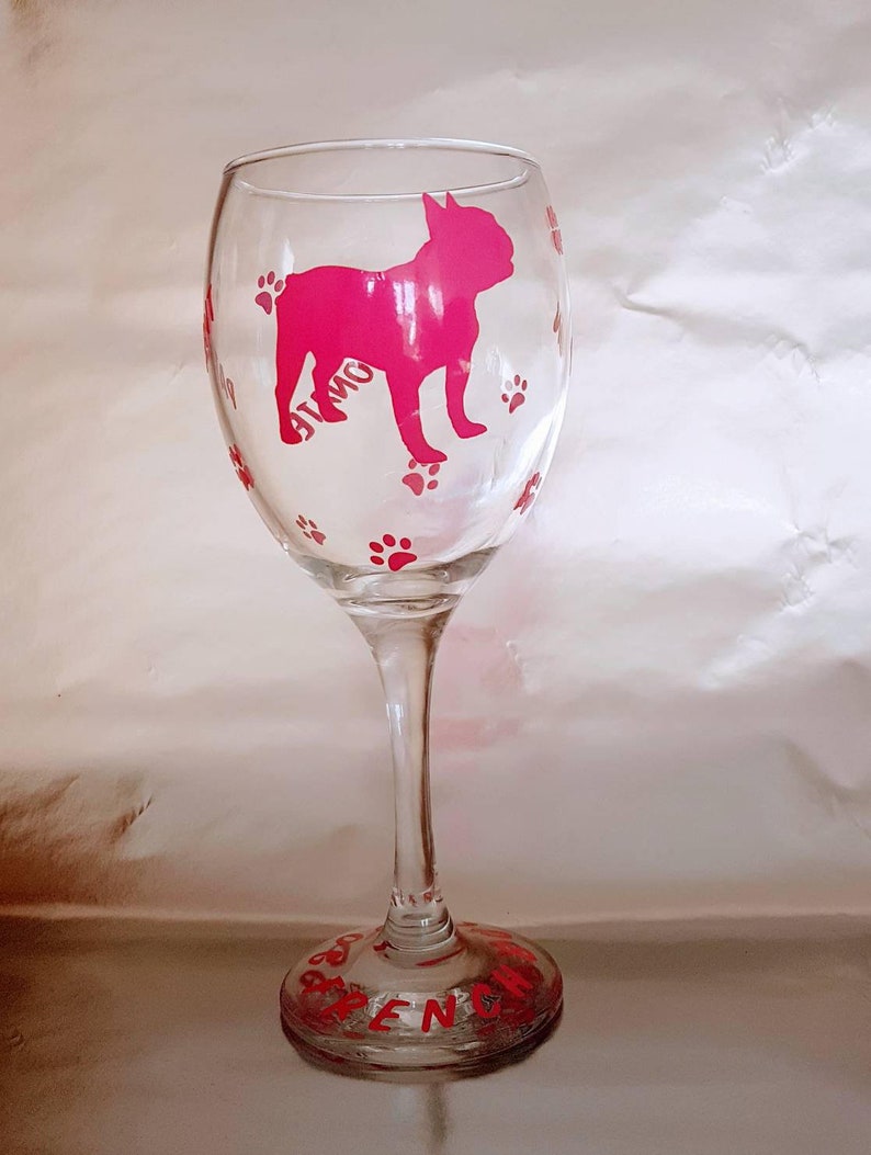 Personalised French Bulldog Wine Glass, French Bulldog Gifts, Christmas Gift For Dog Lovers, Wine Glasses, Dog Wine Glass, Wine Lover Gift, image 1