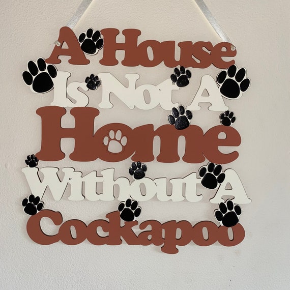Cockapoo Wall Hanging Sign Cockapoo Gifts Christmas Gift for Dog