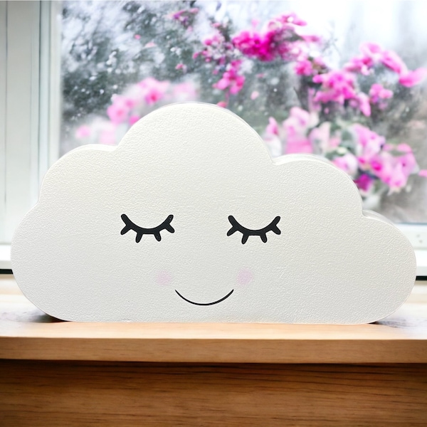 Cloud Nursery, Cloud Nursery Decor, Cloud Decor, Nursery Shelf Decor, Sleepy Decor, Baby Girl Nursery, Baby Girl Decor, Baby Girl Bedroom