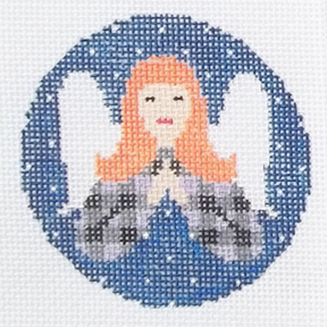 ANGEL ORNAMENT Needlepoint Kit Hand Stitchpainted 18 Mesh Etsy