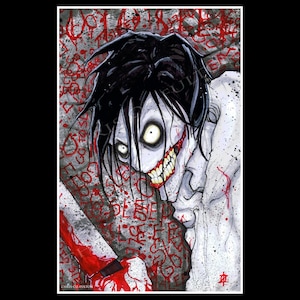 Jeff The Killer Creepypasta Poster Print