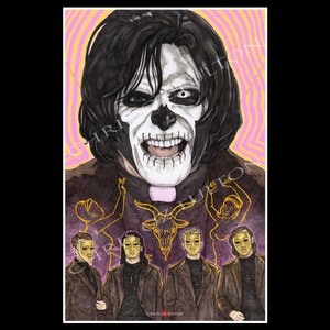 Ghost BC Band Papa Emeritus Nil Kiss The Go Goat Nameless Ghouls Poster musicale Stampa artistica Artista Chris Oz Fulton