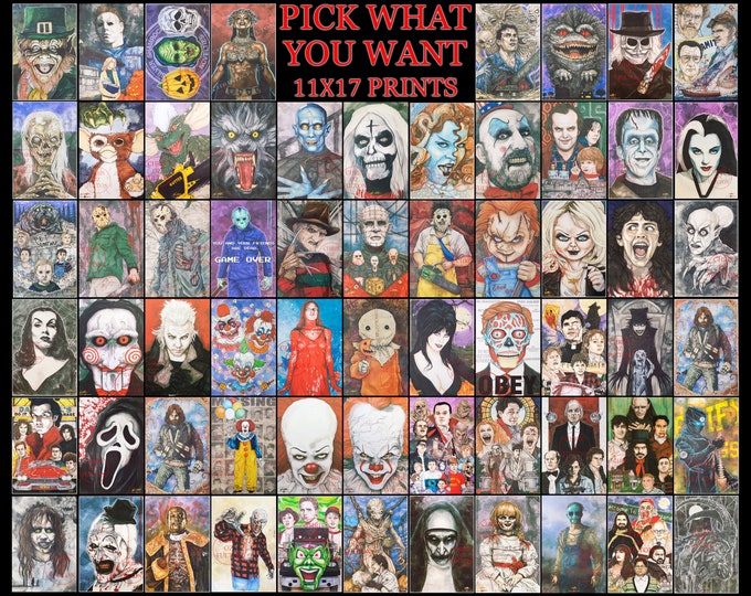 Pick What You Want! 11x17 Horror Movie Wall Art Poster Prints By Artist Chris Oz Fulton Signed