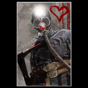 My Bloody Valentine Miner Poster Art Print By Artist Chris Oz Fulton