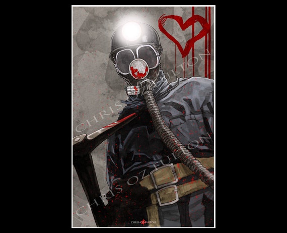 My Bloody Valentine Miner Poster Art Print by Artist Chris