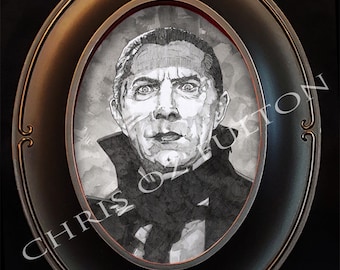 Dracula Horror Movie Framed Art Print By Chris Oz Fulton Signed